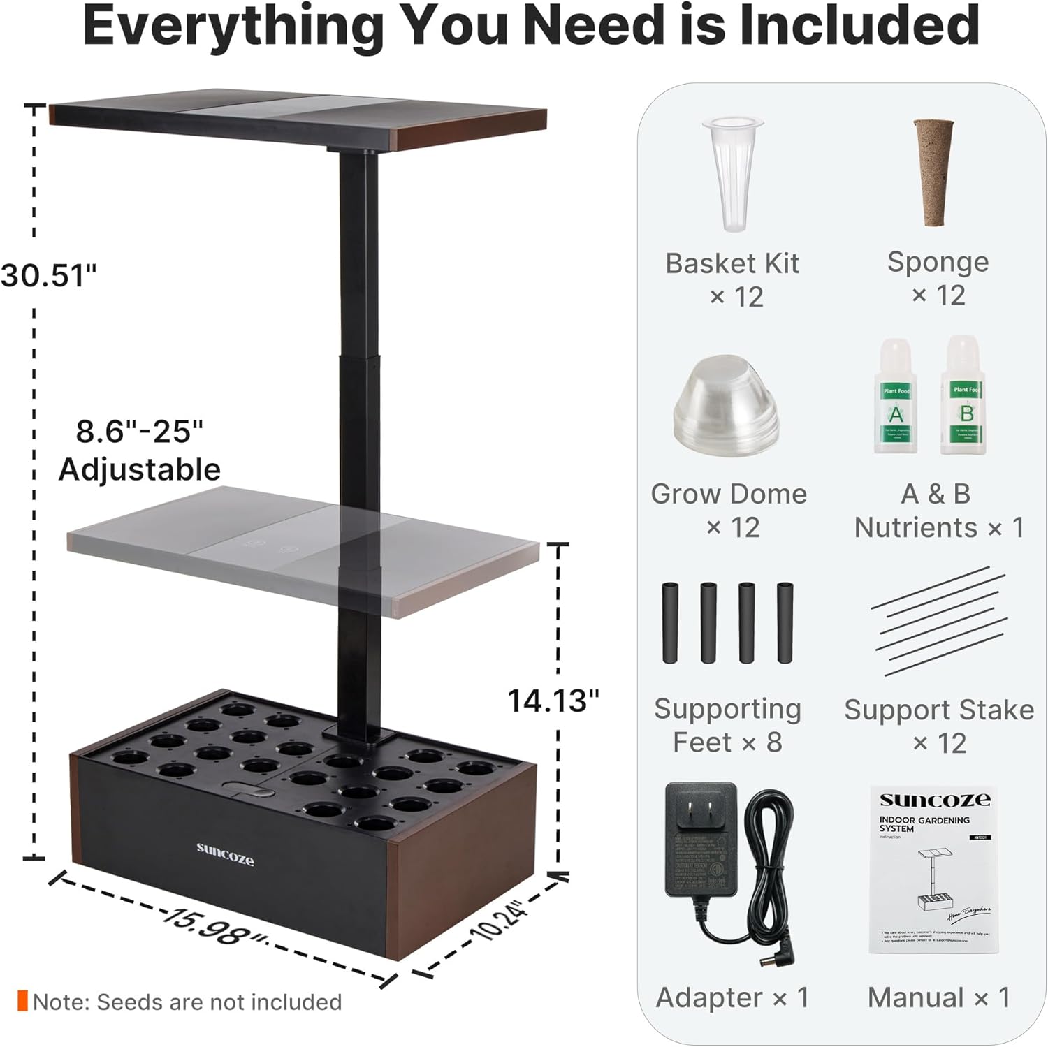 SUNCOZE Hydroponics Growing System